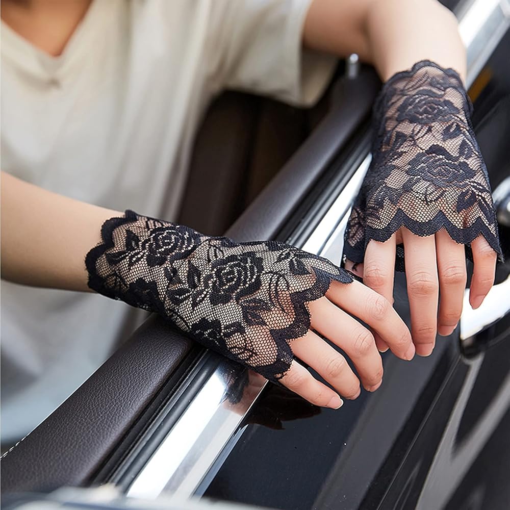 【FETICO】LACE FINGERLESS GLOVES  black FETICO】LACE FINGERLESS GLOVES black Fingerless Lace Glove